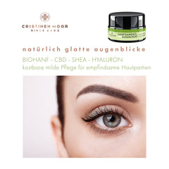 Augencreme mit Hanfsamenöl und Cannabidiol (CBD) plus niedermolekulare Hyaluronsäure | Naturkosmetik