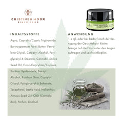 Augencreme mit Hanfsamenöl und Cannabidiol (CBD) plus niedermolekulare Hyaluronsäure | Naturkosmetik