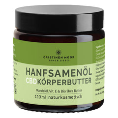 Hanfsamenöl Körperbutter mit Cannabidiol - Naturkosmetik