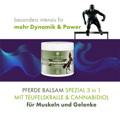 Pferde Balsam mit Teufelskralle und Cannabidiol (CBD) Pferdesalbe - in 2 Größen