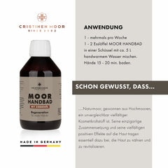 Moor Handbad mit Zirbenöl und Natursole - Konzentrat Naturmoor, Arnika und Brennesselextrakt, 250 ml