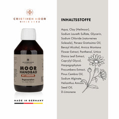 Moor Handbad mit Zirbenöl und Natursole - Konzentrat Naturmoor, Arnika und Brennesselextrakt, 250 ml