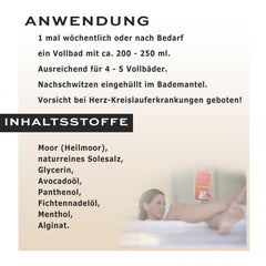 Moor Bad für die Badewanne - Naturbad für zuhause intensiv mit Heilmoor und Menthol, 1000 ml, durchblutungsfördernd