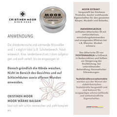 MOOR WÄRME BALSAM - Moorsalbe mit Naturmoor zum Einreiben, intensiv mit Kräutern und ätherischen Ölen, durchblutungsfördernd für Muskeln und Gelenke 200 ml